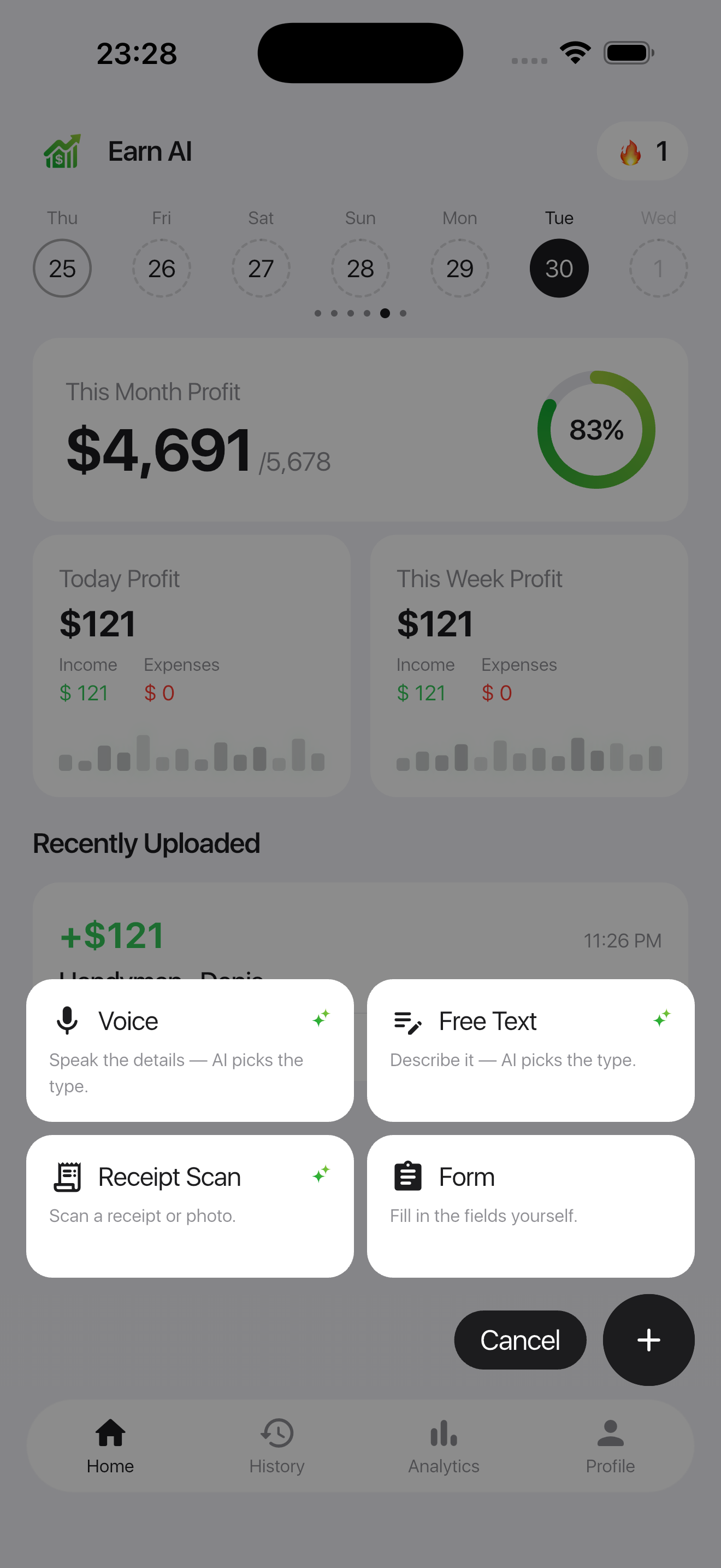 Earn AI — AI scanning